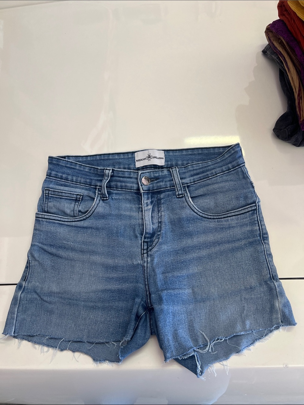 Madcap England Men’s Cutdown Bellbottom Jeans (Shorts), 30 Waist
